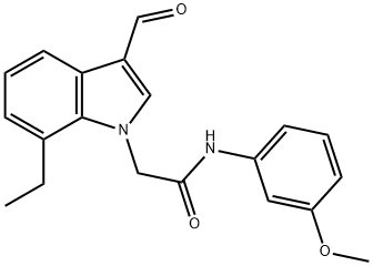 1H-Indole-1-acetamide,7-ethyl-3-formyl-N-(3-methoxyphenyl)-(9CI) Struktur