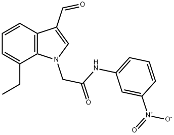 1H-Indole-1-acetamide,7-ethyl-3-formyl-N-(3-nitrophenyl)-(9CI) Struktur