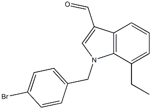 1H-Indole-3-carboxaldehyde,1-[(4-bromophenyl)methyl]-7-ethyl-(9CI) Struktur