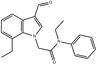 1H-Indole-1-acetamide,N,7-diethyl-3-formyl-N-phenyl-(9CI) Struktur