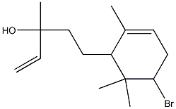 5-Bromo-α-vinyl-α,2,6,6-tetramethyl-2-cyclohexene-1-propan-1-ol Struktur