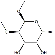 Methyl 6-Deoxy-2-O-methyl-α-D-galactopyranoside Struktur