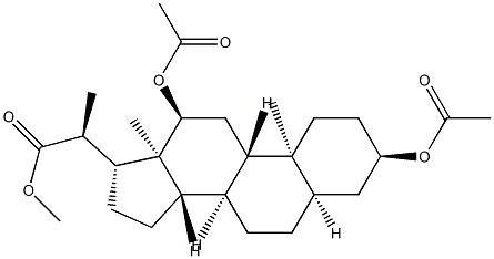 (20S)-3α,12α-Bis(acetyloxy)-5β-pregnane-20-carboxylic acid methyl ester Struktur