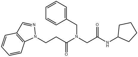 1H-Indazole-1-propanamide,N-[2-(cyclopentylamino)-2-oxoethyl]-N-(phenylmethyl)-(9CI) Struktur