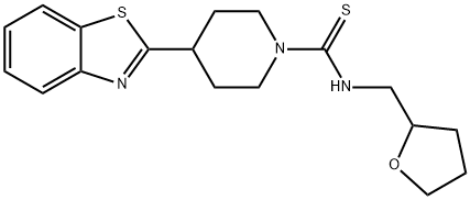 1-Piperidinecarbothioamide,4-(2-benzothiazolyl)-N-[(tetrahydro-2-furanyl)methyl]-(9CI) Struktur