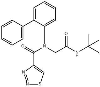 1,2,3-Thiadiazole-4-carboxamide,N-[1,1-biphenyl]-2-yl-N-[2-[(1,1-dimethylethyl)amino]-2-oxoethyl]-(9CI) Struktur