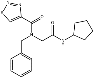 1,2,3-Thiadiazole-4-carboxamide,N-[2-(cyclopentylamino)-2-oxoethyl]-N-(phenylmethyl)-(9CI) Struktur