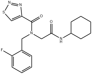 1,2,3-Thiadiazole-4-carboxamide,N-[2-(cyclohexylamino)-2-oxoethyl]-N-[(2-fluorophenyl)methyl]-(9CI) Struktur