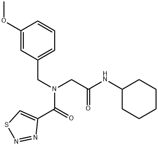 1,2,3-Thiadiazole-4-carboxamide,N-[2-(cyclohexylamino)-2-oxoethyl]-N-[(3-methoxyphenyl)methyl]-(9CI) Struktur