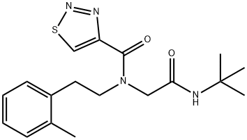 1,2,3-Thiadiazole-4-carboxamide,N-[2-[(1,1-dimethylethyl)amino]-2-oxoethyl]-N-[2-(2-methylphenyl)ethyl]-(9CI) Struktur