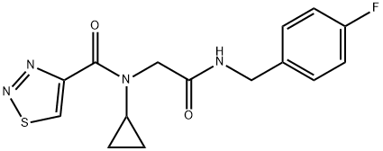 1,2,3-Thiadiazole-4-carboxamide,N-cyclopropyl-N-[2-[[(4-fluorophenyl)methyl]amino]-2-oxoethyl]-(9CI) Struktur