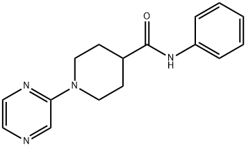 4-Piperidinecarboxamide,N-phenyl-1-pyrazinyl-(9CI) Struktur