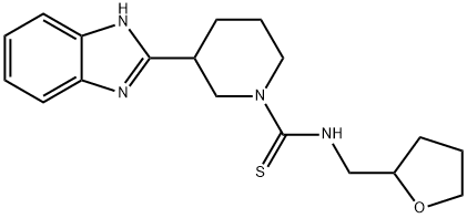 1-Piperidinecarbothioamide,3-(1H-benzimidazol-2-yl)-N-[(tetrahydro-2-furanyl)methyl]-(9CI) Struktur