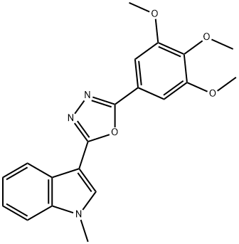 1H-Indole,1-methyl-3-[5-(3,4,5-trimethoxyphenyl)-1,3,4-oxadiazol-2-yl]-(9CI) Struktur