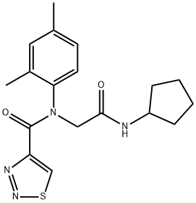 1,2,3-Thiadiazole-4-carboxamide,N-[2-(cyclopentylamino)-2-oxoethyl]-N-(2,4-dimethylphenyl)-(9CI) Struktur