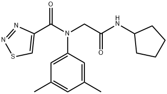 1,2,3-Thiadiazole-4-carboxamide,N-[2-(cyclopentylamino)-2-oxoethyl]-N-(3,5-dimethylphenyl)-(9CI) Struktur