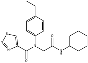 1,2,3-Thiadiazole-4-carboxamide,N-[2-(cyclohexylamino)-2-oxoethyl]-N-(4-ethylphenyl)-(9CI) Struktur