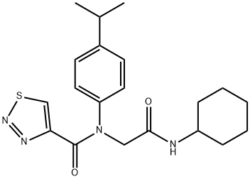 1,2,3-Thiadiazole-4-carboxamide,N-[2-(cyclohexylamino)-2-oxoethyl]-N-[4-(1-methylethyl)phenyl]-(9CI) Struktur