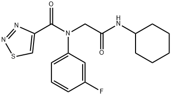 1,2,3-Thiadiazole-4-carboxamide,N-[2-(cyclohexylamino)-2-oxoethyl]-N-(3-fluorophenyl)-(9CI) Struktur