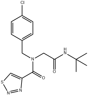 1,2,3-Thiadiazole-4-carboxamide,N-[(4-chlorophenyl)methyl]-N-[2-[(1,1-dimethylethyl)amino]-2-oxoethyl]-(9CI) Struktur