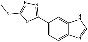 1H-Benzimidazole,5-[5-(methylthio)-1,3,4-oxadiazol-2-yl]-(9CI) Struktur