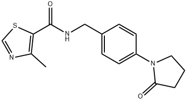 5-Thiazolecarboxamide,4-methyl-N-[[4-(2-oxo-1-pyrrolidinyl)phenyl]methyl]-(9CI) Struktur