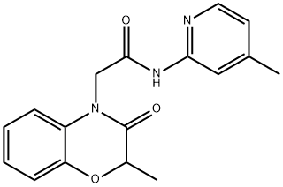 4H-1,4-Benzoxazine-4-acetamide,2,3-dihydro-2-methyl-N-(4-methyl-2-pyridinyl)-3-oxo-(9CI) Struktur