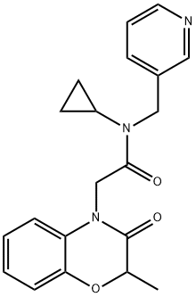 4H-1,4-Benzoxazine-4-acetamide,N-cyclopropyl-2,3-dihydro-2-methyl-3-oxo-N-(3-pyridinylmethyl)-(9CI) Struktur