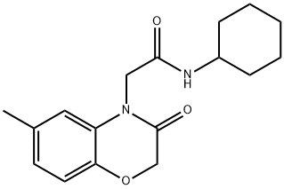 4H-1,4-Benzoxazine-4-acetamide,N-cyclohexyl-2,3-dihydro-6-methyl-3-oxo-(9CI) Struktur