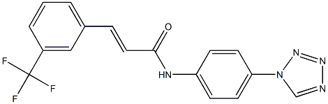 N-[4-(1H-tetraazol-1-yl)phenyl]-3-[3-(trifluoromethyl)phenyl]acrylamide Struktur