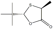 2α-tert-Butyl-4β-methyl-1,3-oxathiolan-5-one Struktur