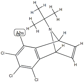 5,6,7,8-Tetrachloro-1,4-dihydro-1,4-epimino-9-(1,1-dimethylethyl)naphthalene Struktur