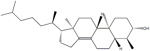 4α-Methyl-5α-cholest-8(14)-en-3β-ol Struktur