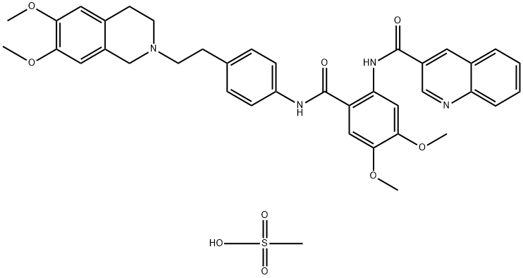 TARIQUIDAR 二甲磺酸鹽六水合物, 625375-83-9, 結(jié)構(gòu)式