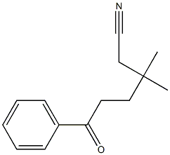 β,β-Dimethyl-ε-oxobenzenehexanenitrile Struktur