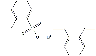 Benzenesulfonic acid,ethenyl-,lithium salt,polymer with diethenylbenzene Struktur