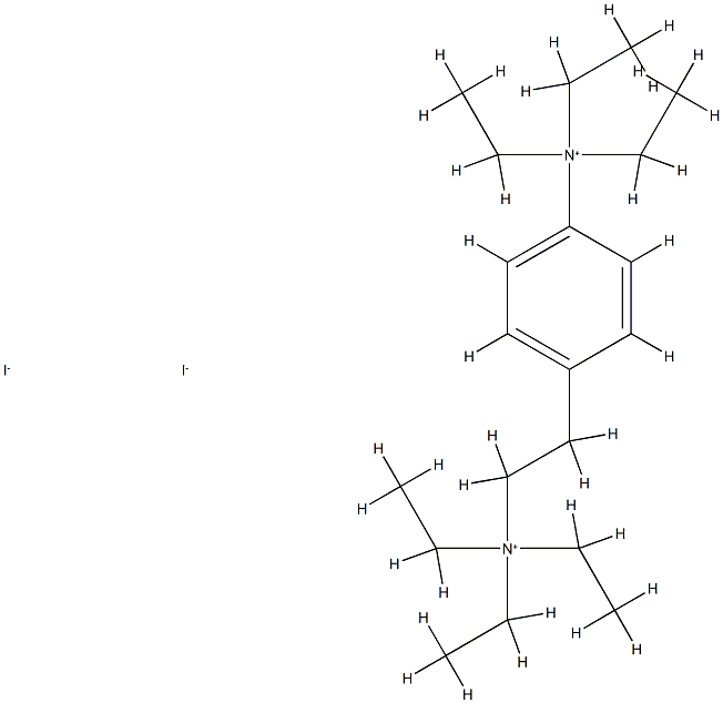 Benzeneethanaminium,N,N,N-triethyl-4-(triethylammonio)-, iodide (1:2) Struktur