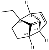 Tricyclo[4.2.1.12,5]dec-3-en-9-one, 1-ethyl-, (1R,2R,5S,6S)-rel- (9CI) Struktur