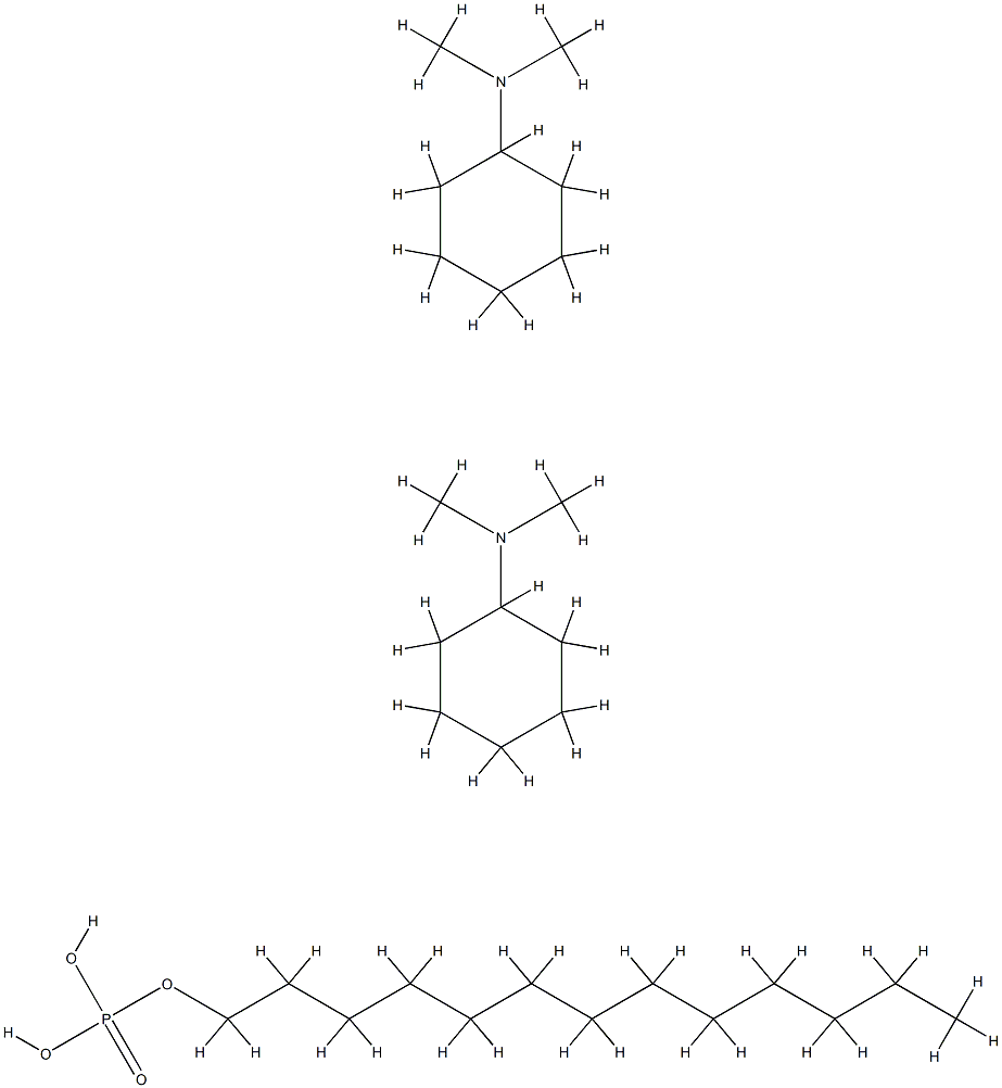 tridecyl dihydrogen phosphate, compound with N,N-dimethylcyclohexylamine (1:2) Struktur