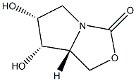 1H,3H-Pyrrolo[1,2-c]oxazol-3-one, tetrahydro-6,7-dihydroxy-, (6R,7S,7aR)-rel- (9CI) Struktur