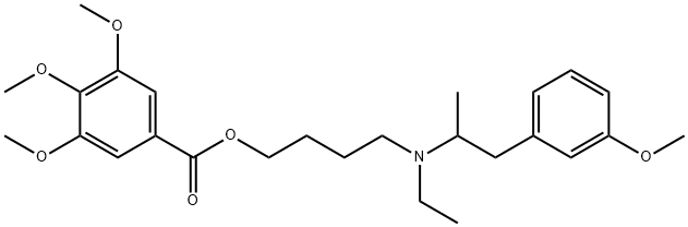 3,4,5-Trimethoxybenzoic acid 4-[ethyl(3-methoxy-α-methylphenethyl)amino]butyl ester Struktur