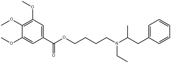 3,4,5-Trimethoxybenzoic acid 4-[ethyl(α-methylphenethyl)amino]butyl ester Struktur