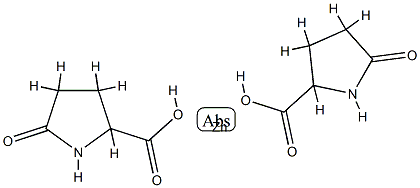 bis(5-oxo-DL-prolinato-N1,O2)zinc Struktur