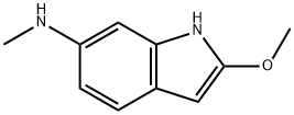 1H-Indol-6-amine,2-methoxy-N-methyl-(9CI) Struktur