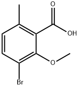 3-bromo-2-methoxy-6-methylbenzoic acid Struktur