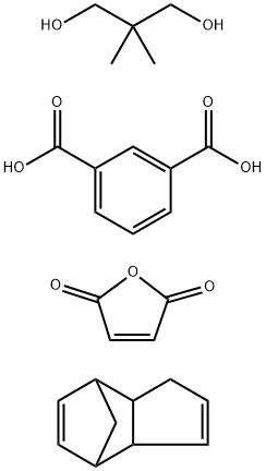 1,3-Benzenedicarboxylic acid, polymer with 2,2-dimethyl-1,3-propanediol, 2,5-furandione and 3a,4,7,7a-tetrahydro-4,7-methano-1H-indene Struktur