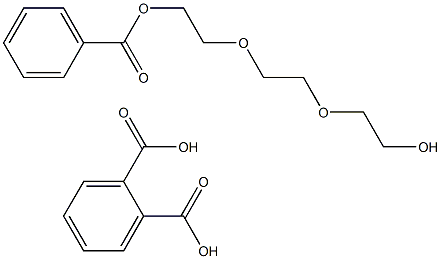 1,2-Benzenedicarboxylic acid, polymer with 2,2-1,2-ethanediylbis(oxy)bisethanol, benzoate Struktur