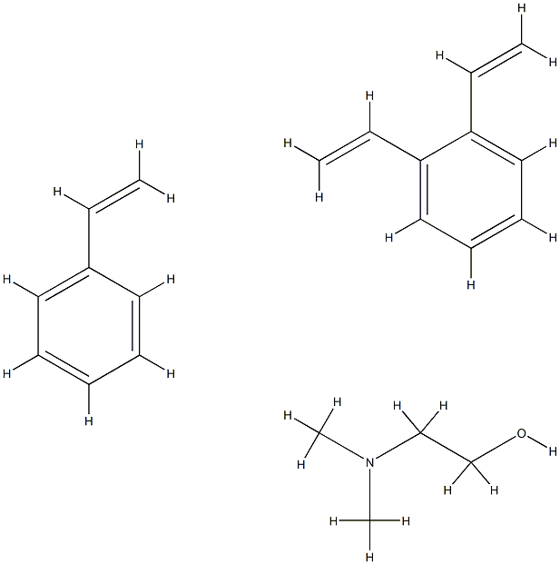 Benzene,diethenyl-,polymer with ethenylbenzene,chloromethylated,2-(dimethylamino)ethanol-quaternized Struktur