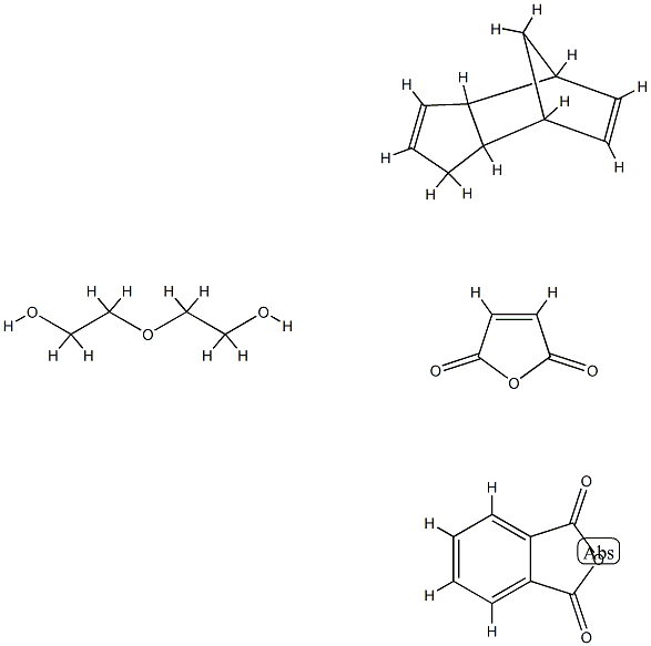 1,3-Isobenzofurandione, polymer with 2,5-furandione, 2,2'-oxybis[ethanol] and 3a,4,7,7a-tetrahydro-4,7-methano-1H-indene Struktur