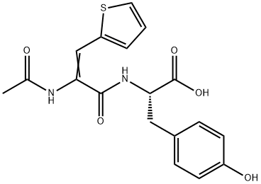 acetyldehydro-3-(2-thienyl)alanyltyrosine Struktur